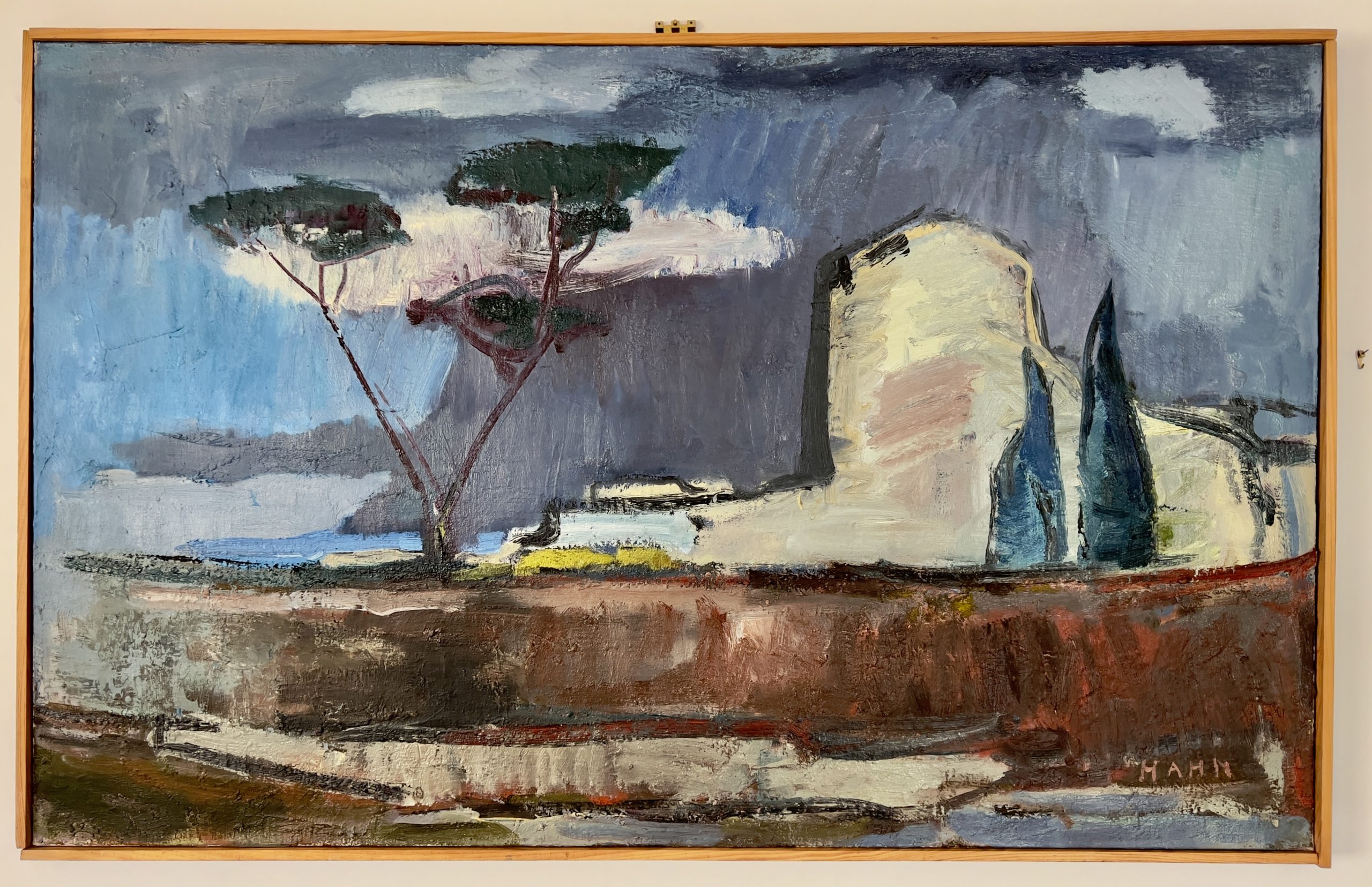 grand-paysage-de-provence-cadre peinture à l'huile paysage de Provence expressionniste