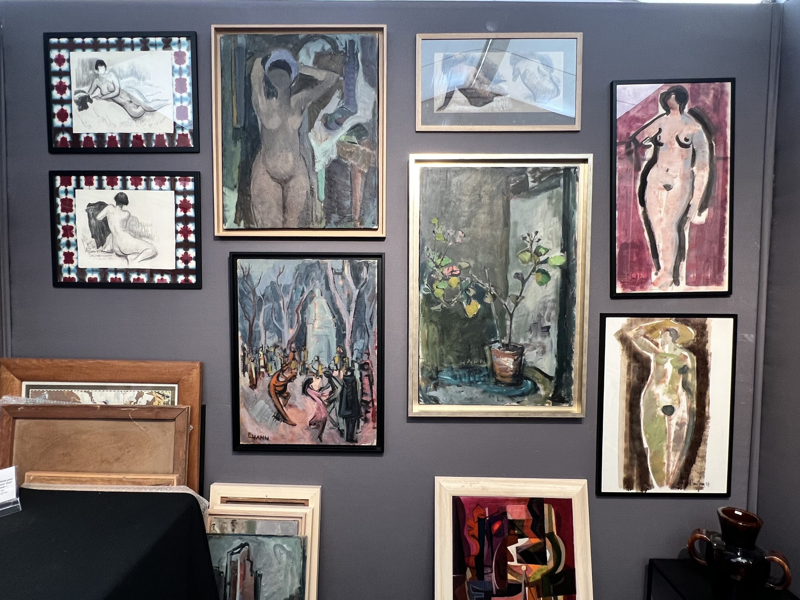 stand-galerie-salon-chatou présentation tableaux salon Chatou galerie Art d'Hier Oeil d'Aujourd'hui