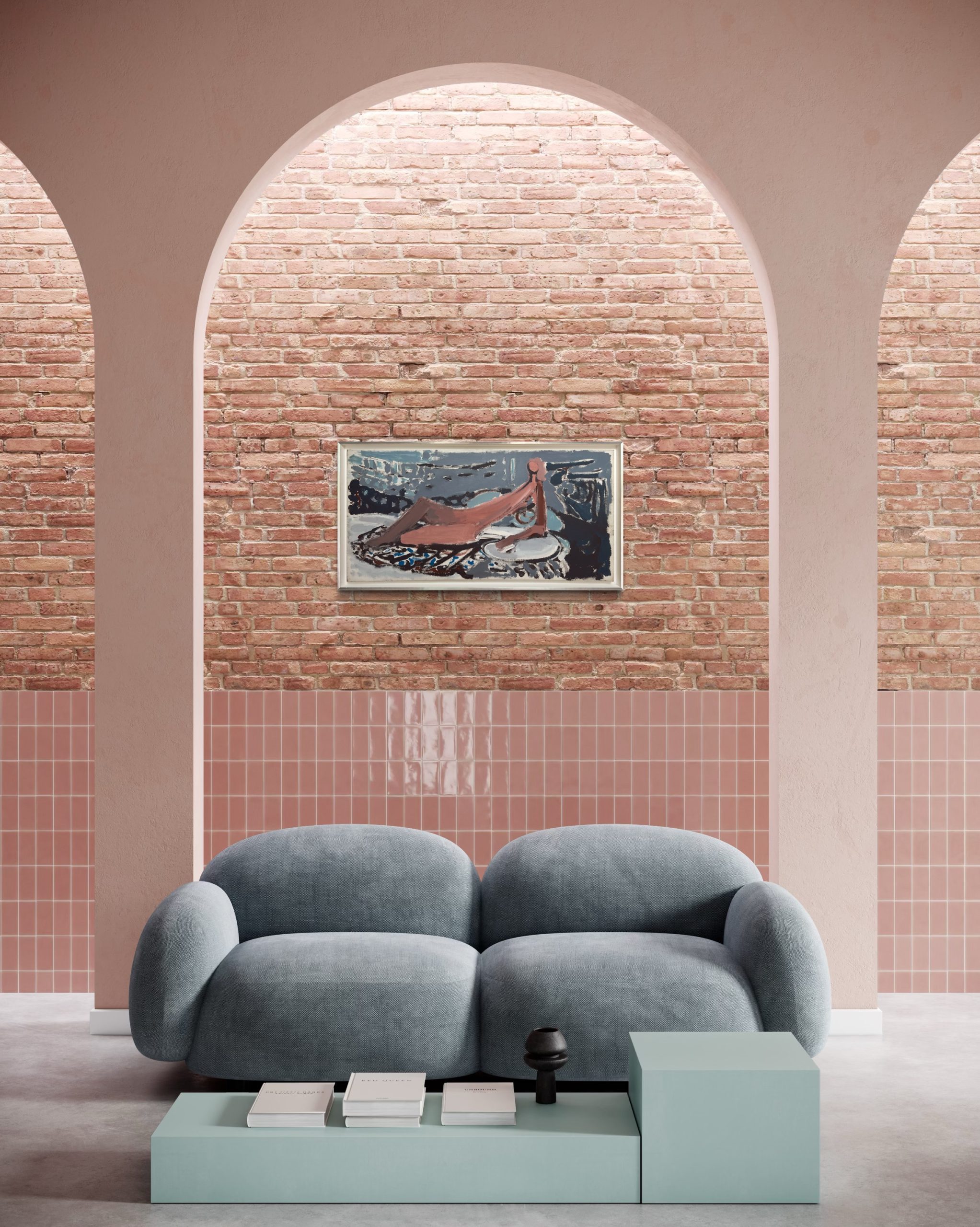 Nugrisrosebldeco tableau peinture femme décoration